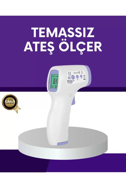 TEKNOLOJİBİZDE Temassız Ateş Ölçer Dijital Kızılötesi Termometre Hızlı Ölçüm