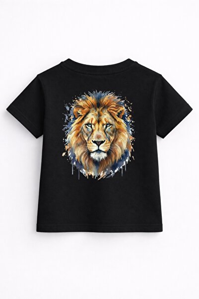 Rabona Fashion Savage King – Watercolor Lion Printed Kids' T-Shirt