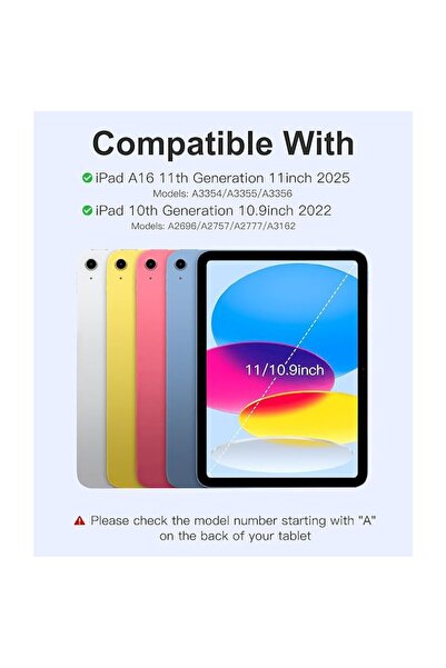 vienod Husă pentru iPad 11 2025 (A16) cu tastatură wireless detașabilă cu iluminare RGB
