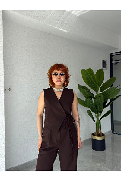 Bak'ap Premium Tie-Dye Detailed Vest - Pants 2-Piece Set