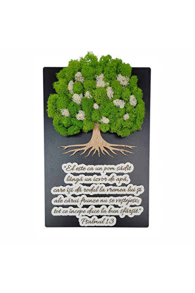 LiidDesign Tablou cu licheni stabilizați - Pom