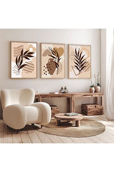 Dekorsiahome Σετ Τραπεζαρίας Κουζίνας Σαλονιού 3 τεμαχίων με Ξύλινο Πλαίσιο S...