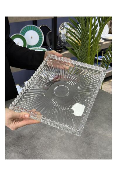 Doğudeko Luxury Fine Crystal Rectangular Presentation Plate