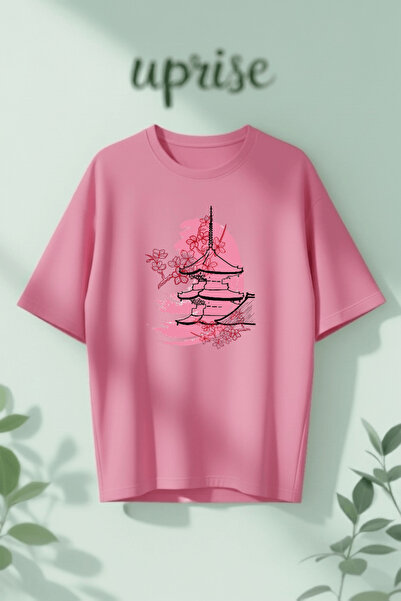 Vordevia Sakura Japan Aesthetic Printed Cotton Oversize T-Shirt