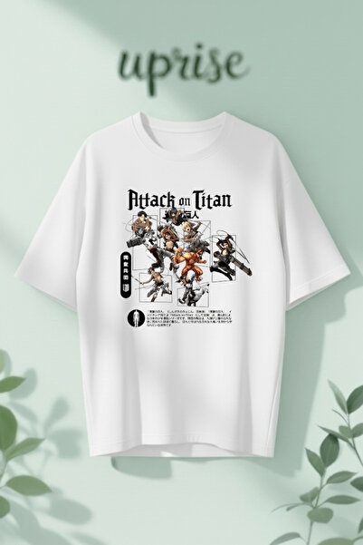 Vordevia Μπλουζάκι Attack on Titan με στάμπα, βαμβακερό, oversized