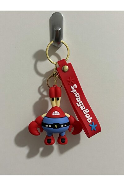 DREAMIOGIFTANDBOX Bay Yengeç Mr Krabs Anahtarlık 3D Silikon Sünger Bob Figür ...