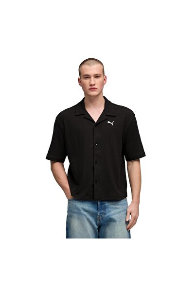 Puma 634363-01 Wardrobe Ess Shirt Erkek G&ouml;mlek Siyah
