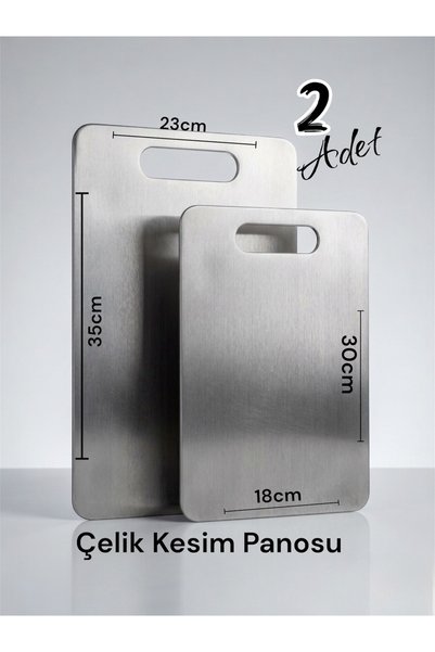 Dem Home 2 Pieces Stainless Steel Cutting Board Chopping Board 30X18 -&- 35X23