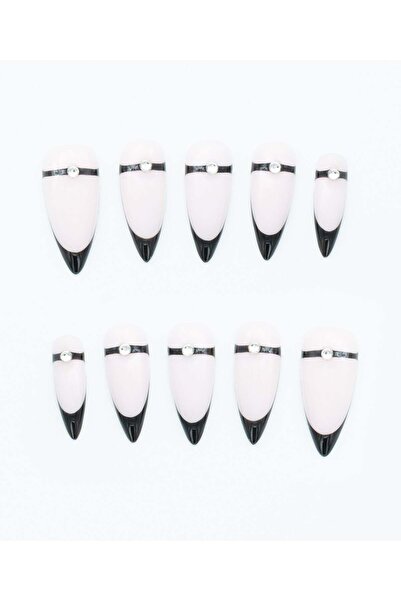 Nezlin Collection Blush Edge Protez Jel Takma Tırnak - El Yapımı Kalıcı Oje 3...