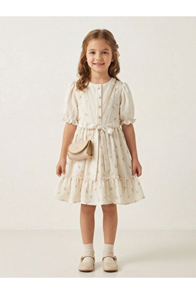 Cherrys Bebek Εμπριμέ Φορεσιά από Λινό για Κορίτσια