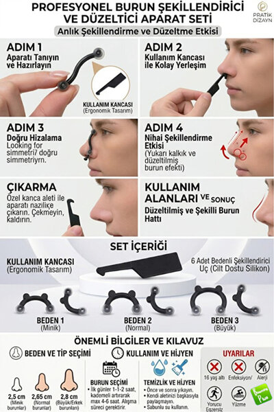 Blooming Plus Pratik Burun Kaldırıcı Ve Düzeltici Aparat - Burun Şekillendirm...