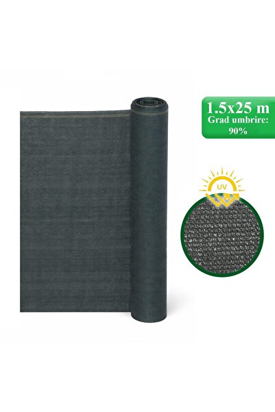 Strend Pro Plasa de umbrire, HDPE, UV, 150 g/mp, grad umbrire 90%, antracit, ...