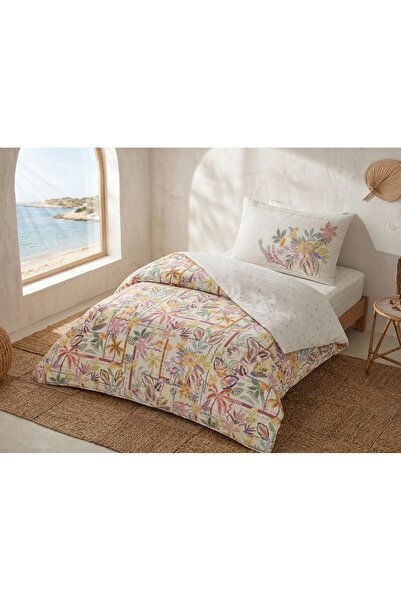 Taç New Season Single Bedding Set (120 X 200 cm with Elastic Sheet) Calippo Pink