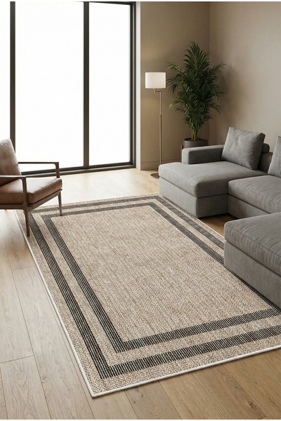 Mink Black Carpet Lounge Carpet Machine Washable Anti-Slip Base Carpet
