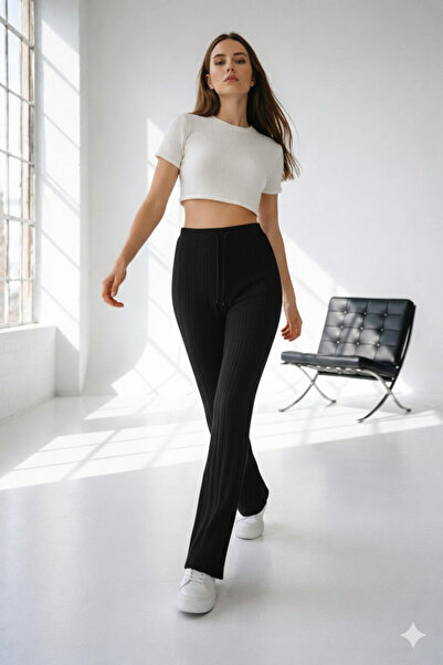 fablair Φαρδιά φόρμα με κορδόνια και ψηλή μέση