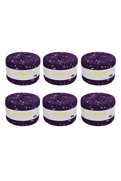Lanoso Parla 6 τεμάχια (5951) 25 γρ. 217 Mt Νήμα πλεξίματος με γκλίτερ – 75% ...