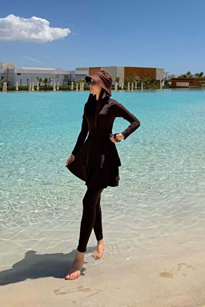 Şulemoda Giyim Καφέ σετ μαγιό