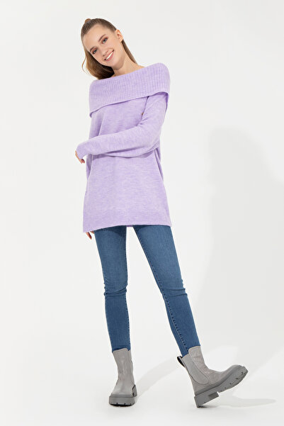 U.S. Polo Assn. Women's Lilac Crew Neck Sweater 50253330-Vr034