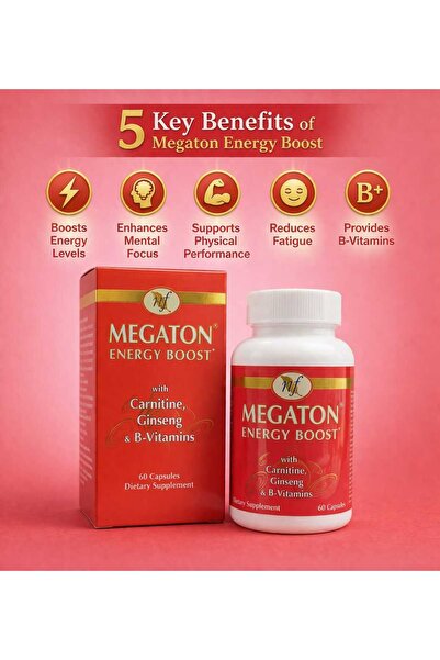 Natural Fervor Megaton Energy Boost with Ginseng & B- vitamins