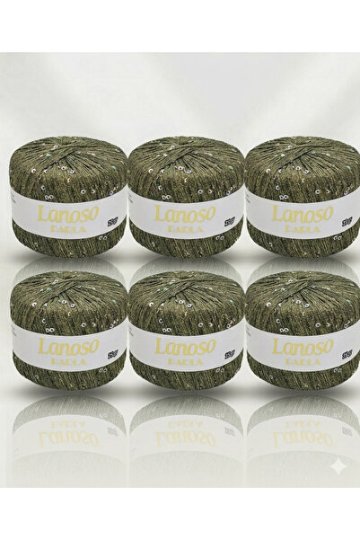 Lanoso Parla 6 τεμάχια (2951) 25 γρ. 217 Mt Νήμα πλεξίματος με γκλίτερ – 75% ...