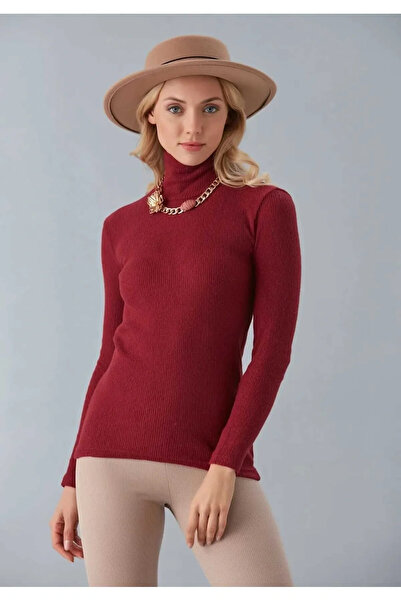 BİGÜMEX Black Turtleneck Camisole Ribbed Slimfit Turtleneck Sweater