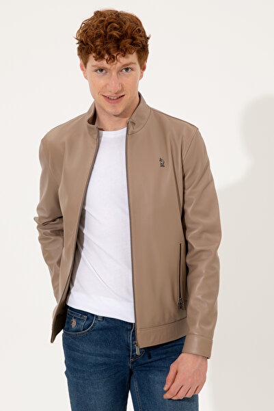 U.S. Polo Assn. Men's Mink Leather Jacket 50260406-Vr052