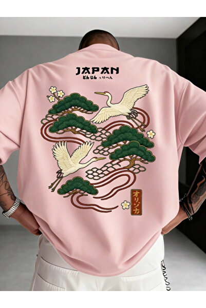 Revasser Unisex Women/Men Japan Custom Printed Oversize Combed Cotton Crew Ne...