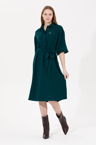 U.S. Polo Assn. Women's Dark Green Woven Dress 50253726-Vr079