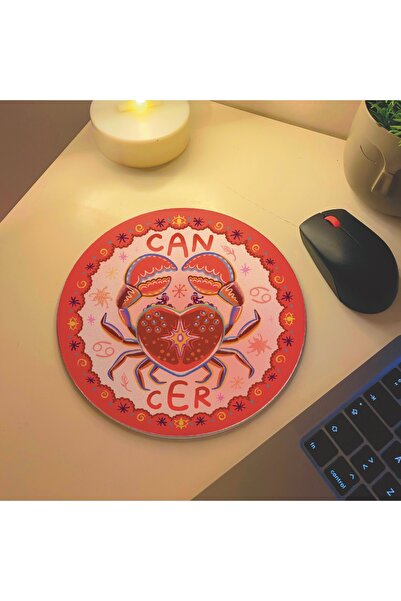westartic Cancer Yengeç Burcu Özel Tasarım Burç Mousepad Mouse Altlığı