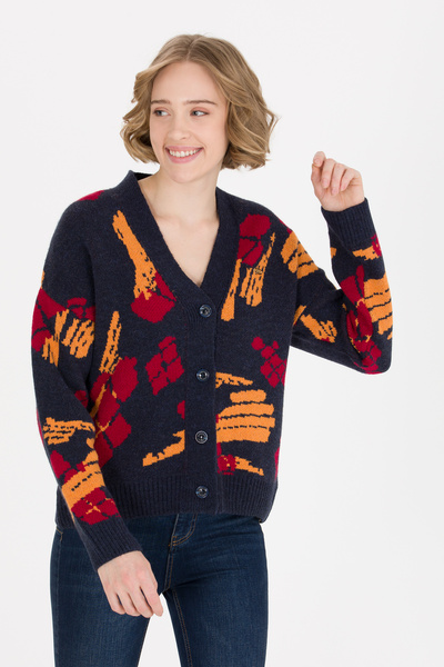 U.S. Polo Assn. Women's Navy Blue Knitwear Cardigan 50256618-Vr033