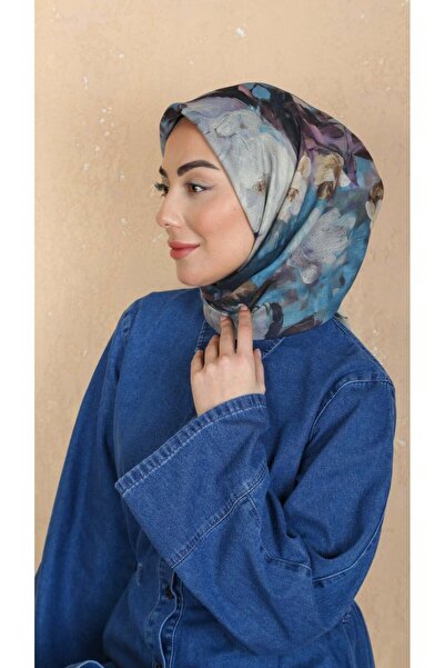 locella Soft Pamuk Eşarp Mavi