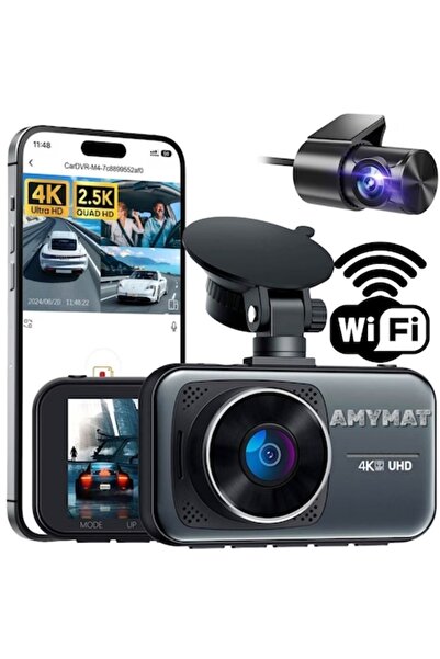 AMYMAT 4K Διπλή Κάμερα Αυτοκινήτου με Νυχτερινή Όραση