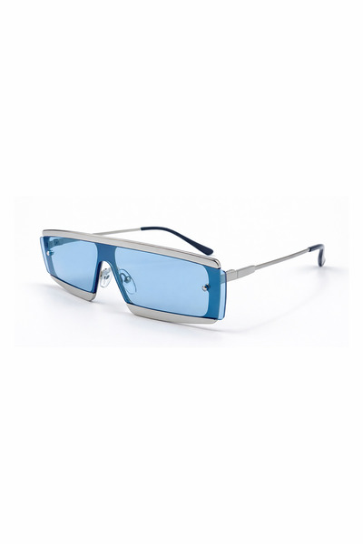 Toz Vintage Devon Blue Glass Silver Frame Vintage Retro Sunglasses