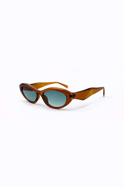 Toz Vintage Sephira Orange Transparent Frame Blue Glass Vintage Retro Sunglasses