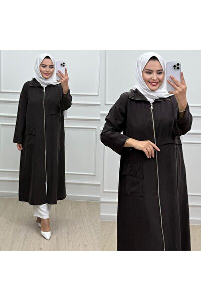 QUAWEAR Half-Throat Cap with Attached Pocket and Zipper Closure Hijab Cap