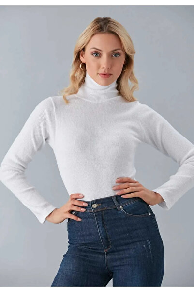 BİGÜMEX Black Turtleneck Camisole Ribbed Slimfit Turtleneck Sweater