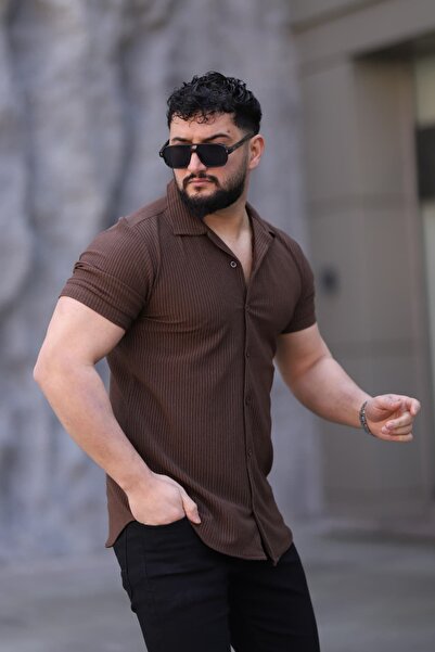 L-KOM Ανδρικό πλεκτό πουκάμισο με γιακά Apaj