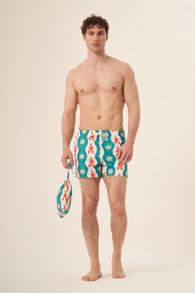 Whitefin شورت سباحة للرجال من نوع Lopster Wave