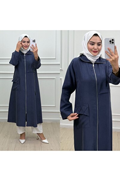 QUAWEAR Half-Throat Cap with Attached Pocket and Zipper Closure Hijab Cap