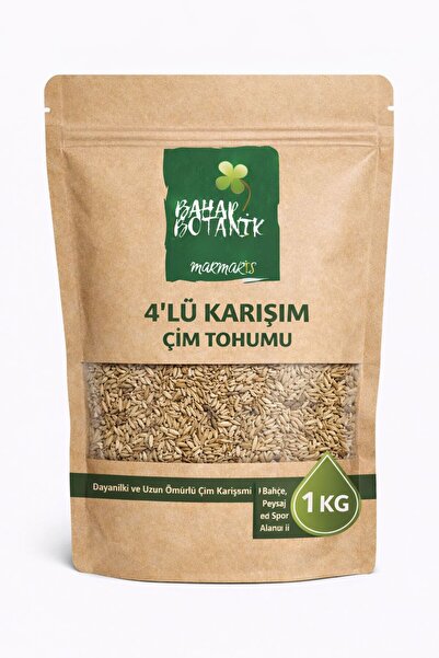 bahar botanik 4 Mevsim yeşil Çim tohumu (4 lü karışım) 1 Kg