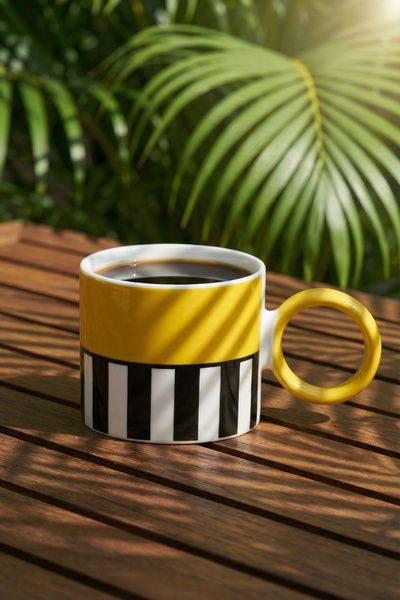 ACAR Cana de porțelan de vară galbenă - 355 ml