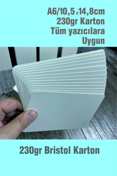Örün Matbaa A6 Oval 10,5x14,8cm Ebat 100'lü paket Oval Baskısız Boş Baskı Kağıdı 230 gr Bristol Karton