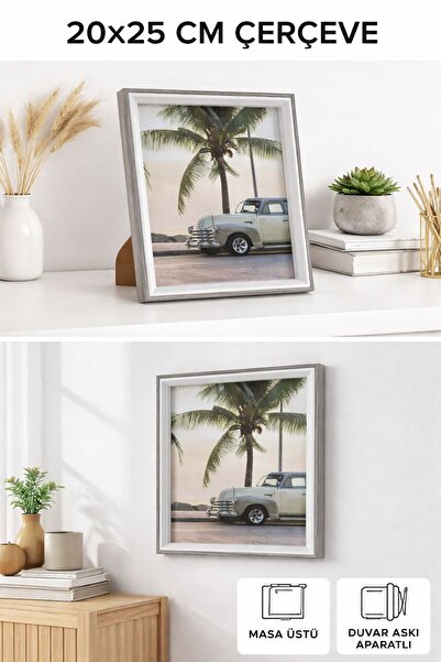 ZERAFET Ahşap Premium Çerçeve 20x25 cm (Cam Korumalı)