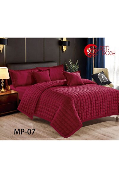 Red Rose مفرش مضغوط نفرين سادة 6 قطع