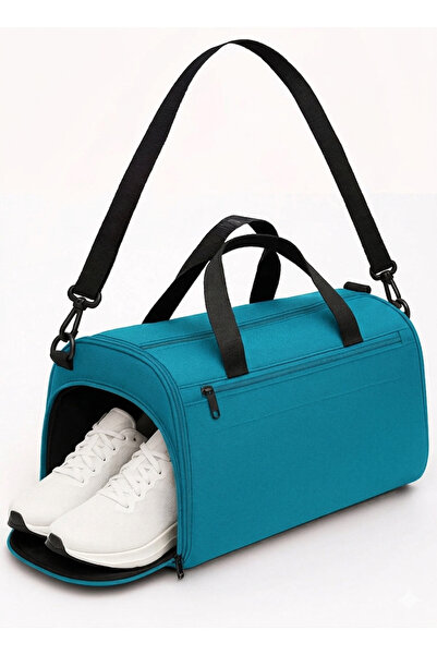 içten Turquoise Large Suitcase with Front Pocket and Shoe Compartment Travel ...
