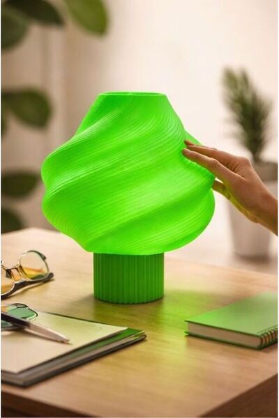MODAT Modern Minimal Dekoratif Abajur - Masa Lambası - Yatak Odası Gece Lambası - LED Ampul Dahil