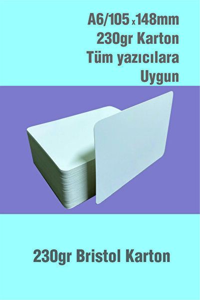 Örün Matbaa A6 Oval 10,5x14,8cm Ebat 100'lü paket Oval Baskısız Boş Baskı Kağ...