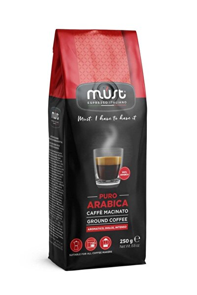 must ESPRESSO ITALIANO Puro Arabica Ground Coffee, 250 g - 100% Arabica, Medi...