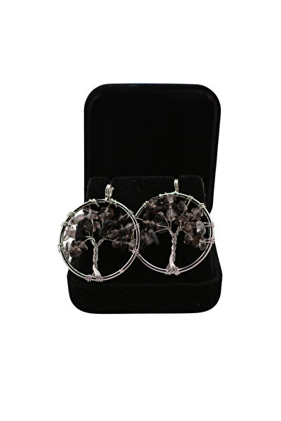 OEM Tree of Life earrings with natural gray stones – design statement