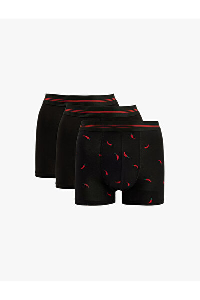 Koton Σετ μπόξερ 3 τεμαχίων με βαμβακερό σχέδιο